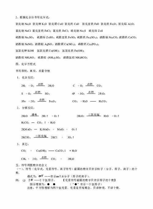 八級化學(xué)零基礎知識
