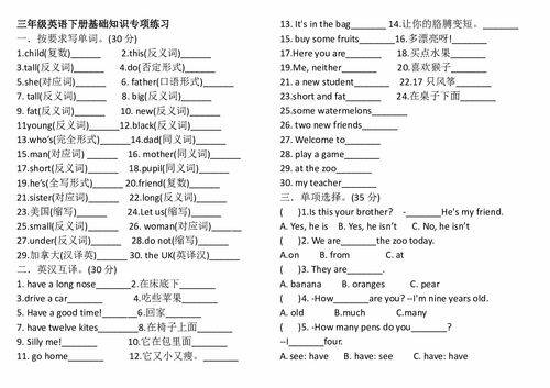 英語(yǔ),基礎,知識